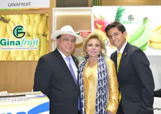 Banana growers and shippers from Ecuador. Team Ginafruit is represented by Alfredo Castro, Gina Alvear de Castro, and Rafael Castro Alvear.